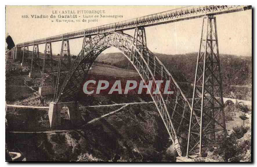 CPA Le Cantal Pittoresque Viaduc de Garabit Ligne de Neussargues 