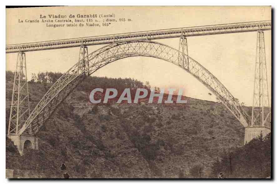 CPA Le Viaduc de Garabit Cantal La Grande Arche Centrale 