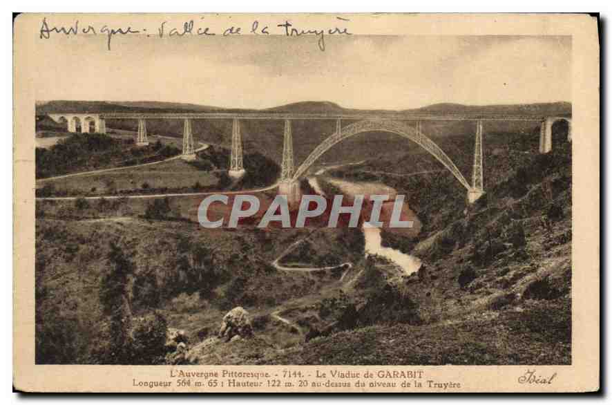 CPA L'Auvergne Pittoresque Le Viaduc de Garabit 