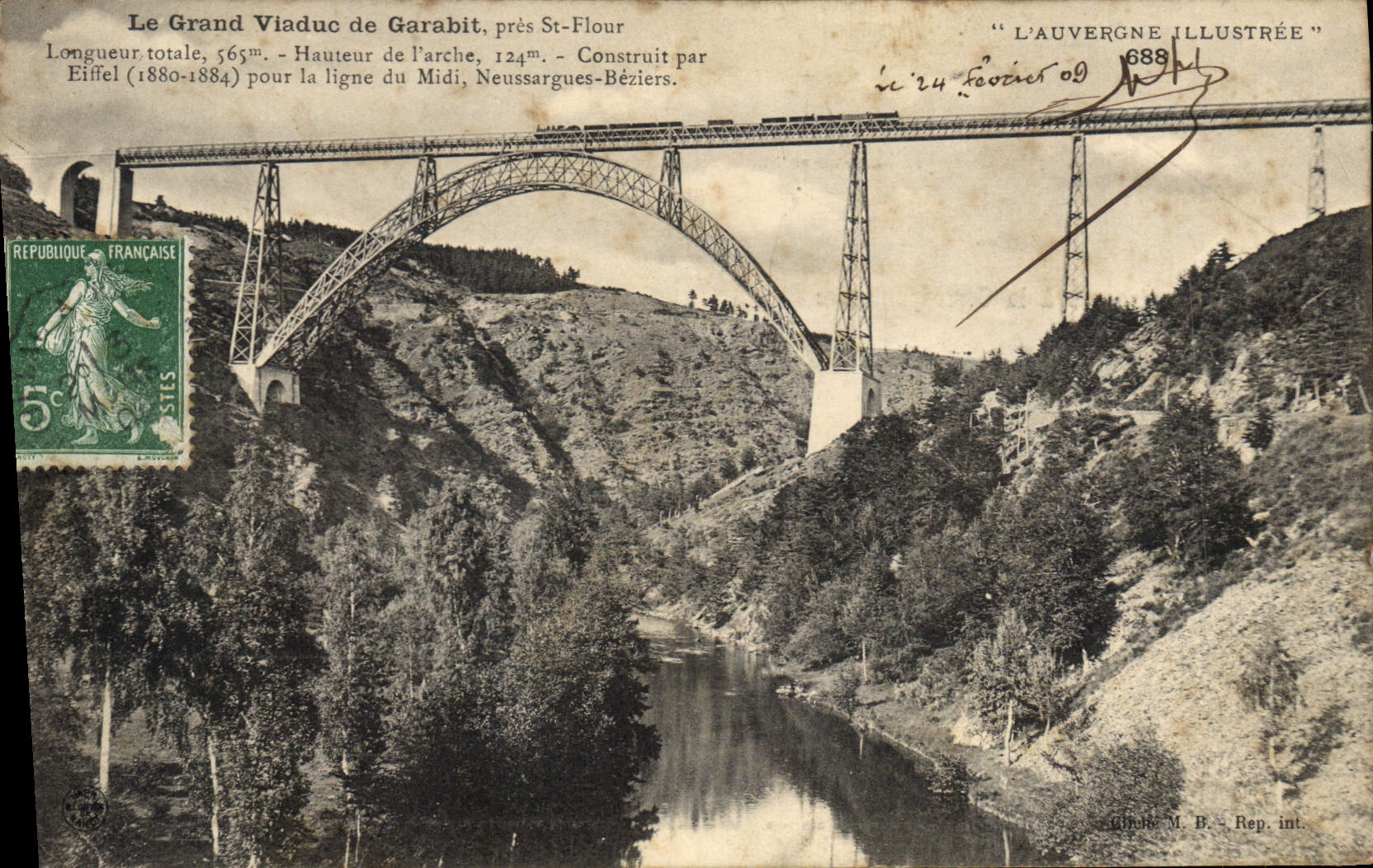 CPA Le Grande Viaduc de Garabit pres St Flour 