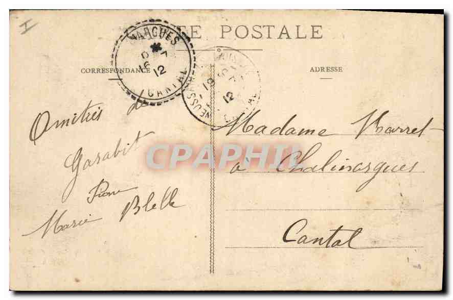 CPA L'Auvergne Cantal Garabit Le Viaduc et la Vallee de la Truyere  — Rückseite