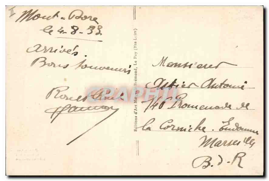 CPA Le Viaduc de Garabit Vallee de la Truyere et Route de St Flour  — Rückseite