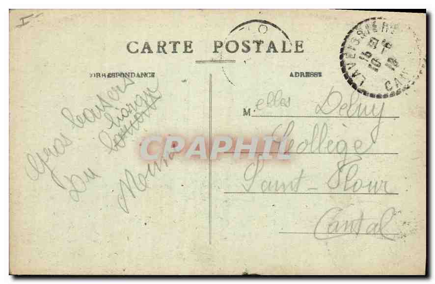 CPA L'Auvergne Pittoresque Le Lioran en Hizer et le Puy Griou  — Verso
