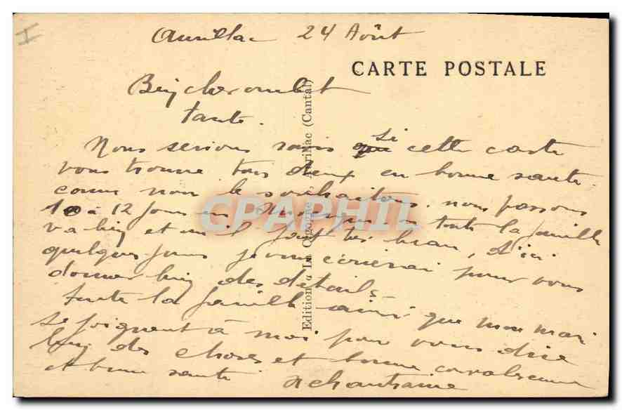 CPA Les plus Jolis Sites du Cantal Une Vacherie dans les paturages des montagnes de Lioran  — Rückseite