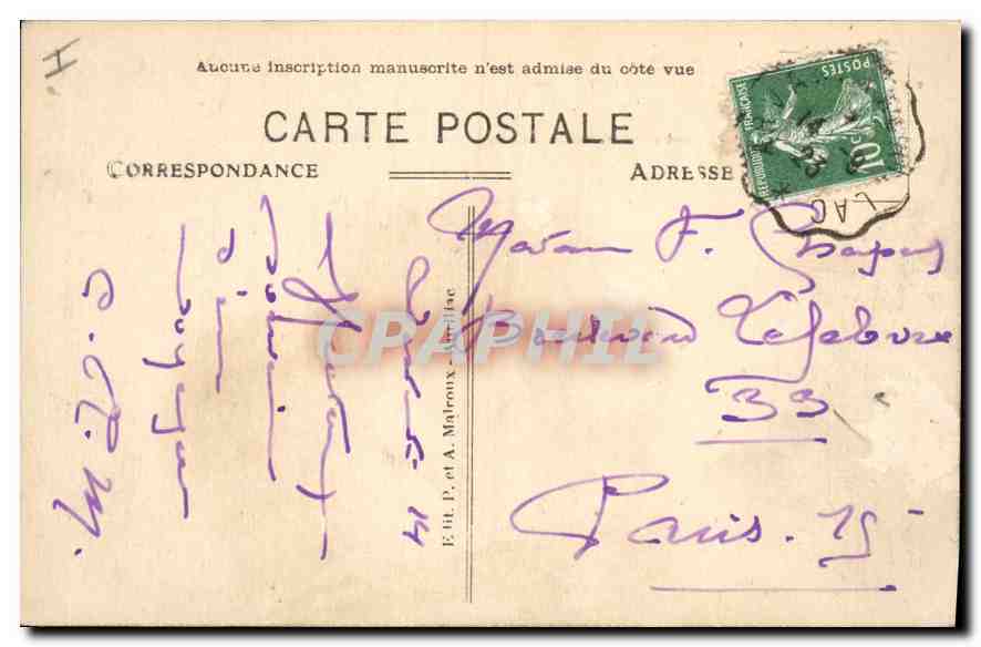 CPA L'Auvergne Pittoresque Le Lioran Vue generale et le Puy Griou  — Rückseite