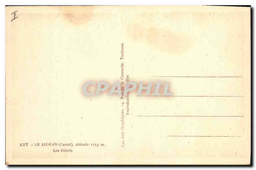 CPA Le Lioran Les Hotels  — Rückseite