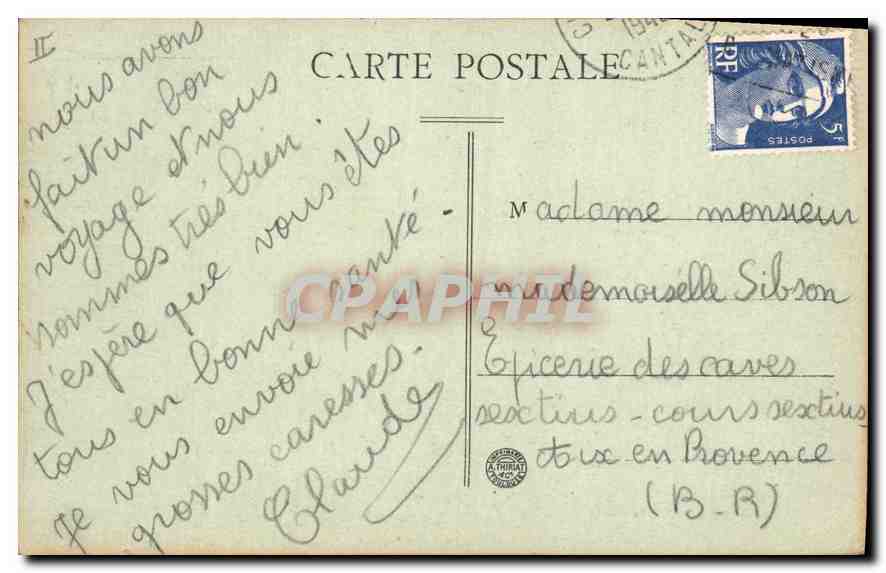 CPA Le Cantal Pittoresque Le Lioran en Hiver Entree du Tunnel de la Route  — Rückseite