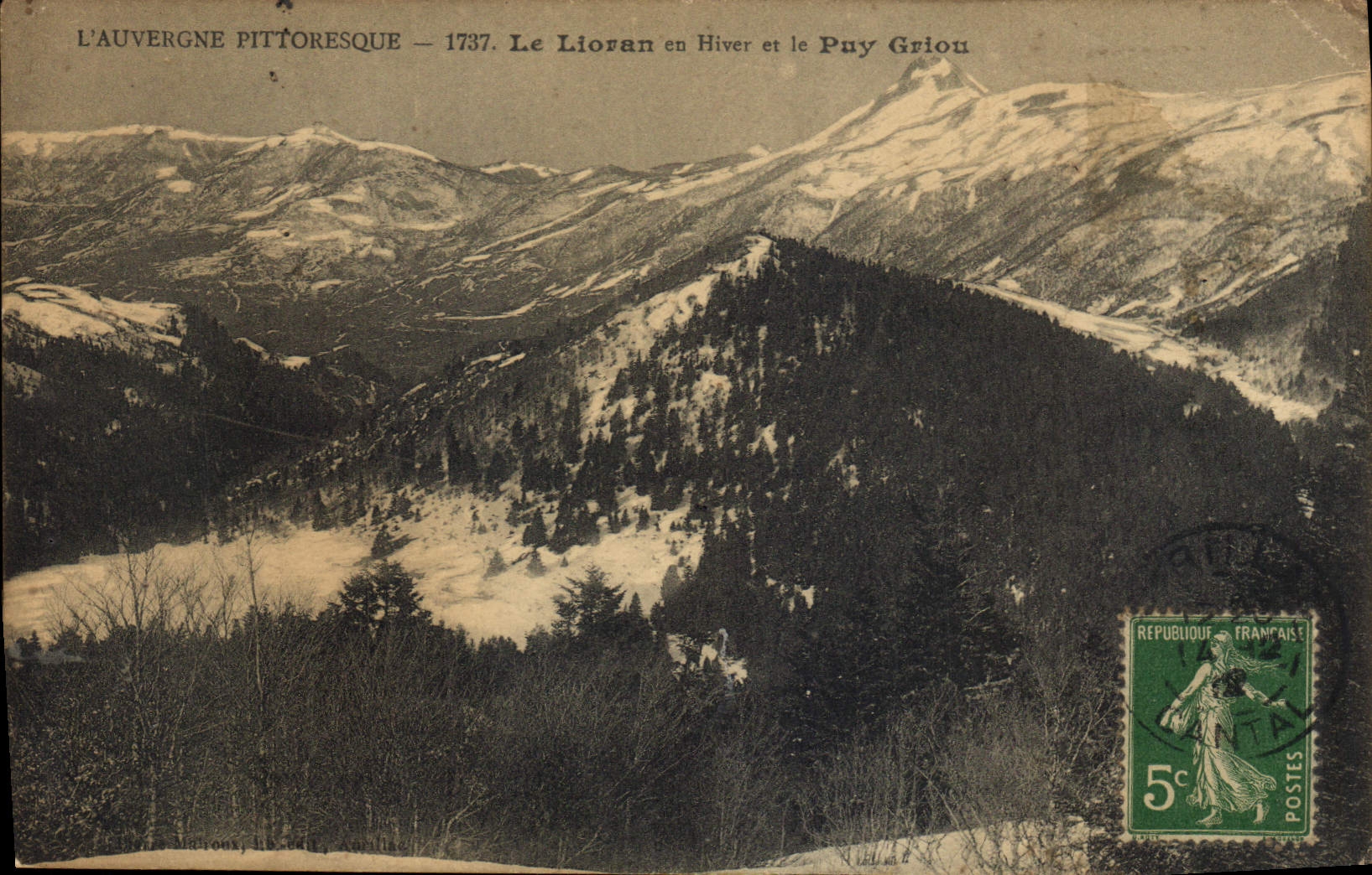 CPA L'Auvergne Pittoresque Le Lioran en Hiver et le Puy Griou 