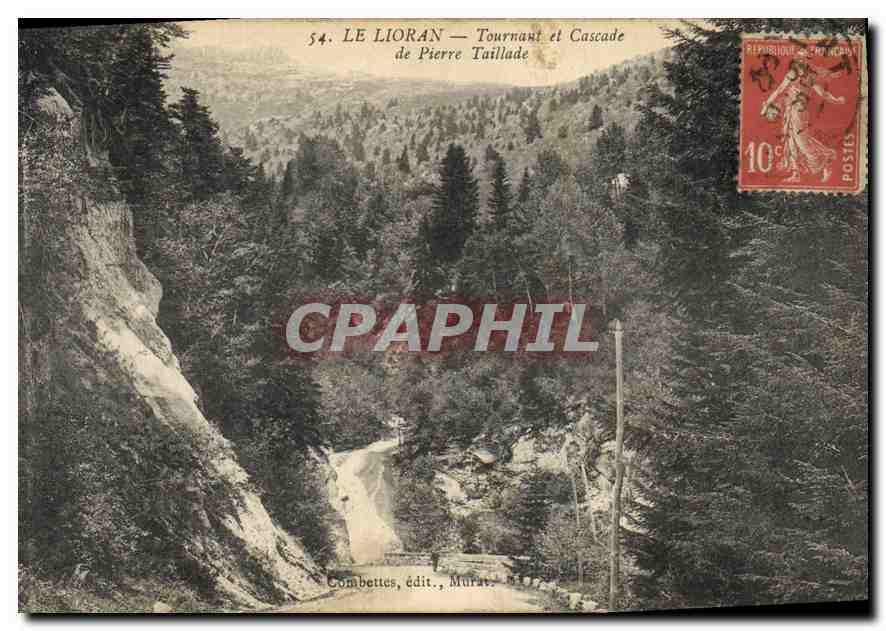 CPA Le Lioran Tournant et Cascade de Pierre Taillade 
