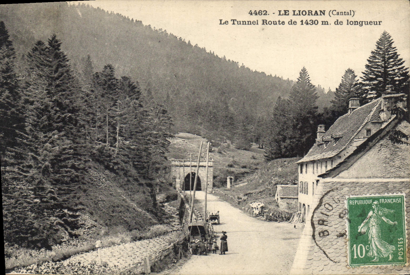 CPA Le Lioran Cantal Le Tunnel Route 