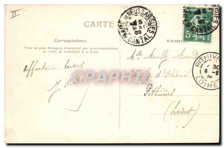 CPA Le Lioran sous la Neige Cantal La Vallee  — Rückseite