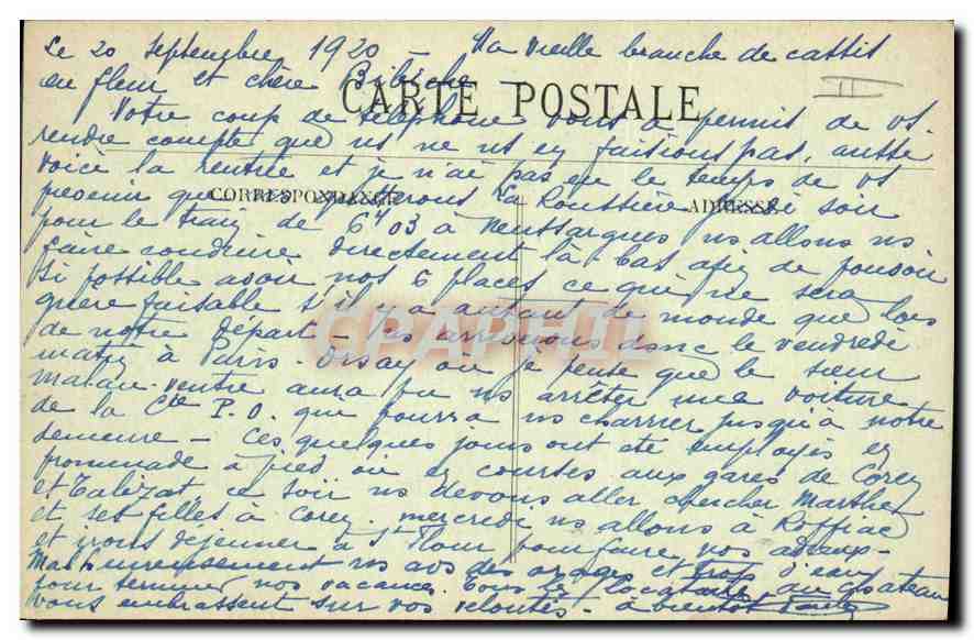 CPA L'Auvergne Pittoresque Cantal Le Lioran Tunnel du chemin de fer et Cascade  — Rückseite
