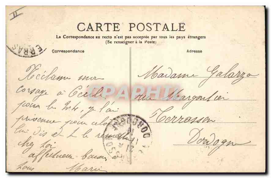CPA L'Auvergne Cantal Le Lioran Viaduc du Chemin de Fer et Vallee de la Cere  — Rückseite