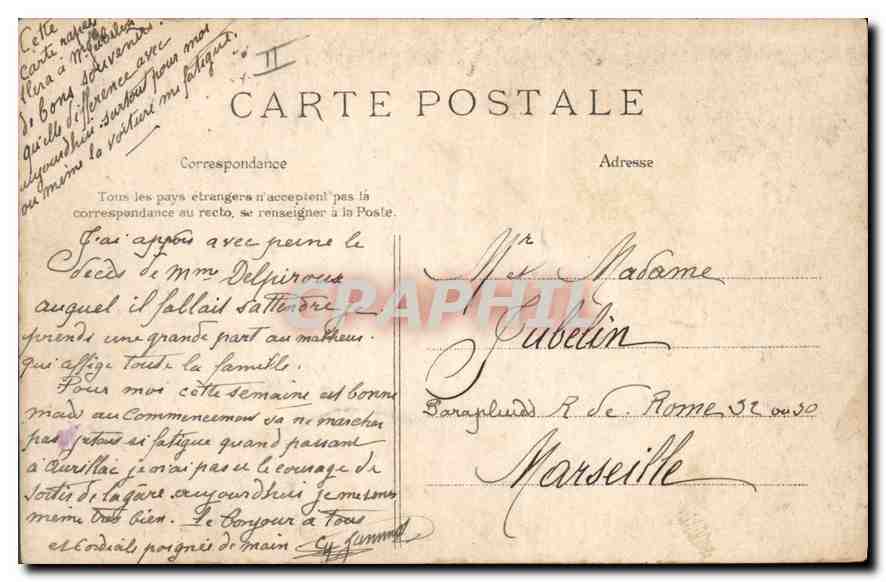 CPA Le Cantal Pittoresque Sortie du Tunnel Cote du Lioran — Rückseite