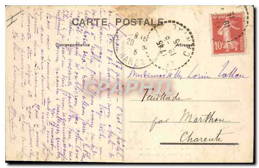 CPA Cantal Sport d'Hiver au Lioran Les Skieurs Une Glissade Ski — Back