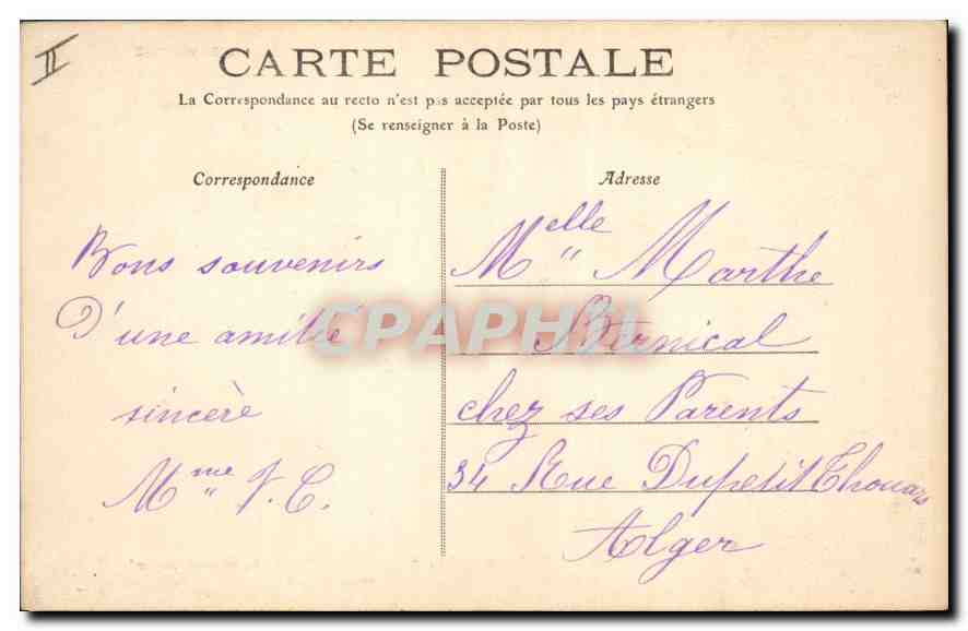 CPA L'Auvergne Cantal Le Lioran Tunnel du Chemin de fer et l'Alagnon  — Rückseite
