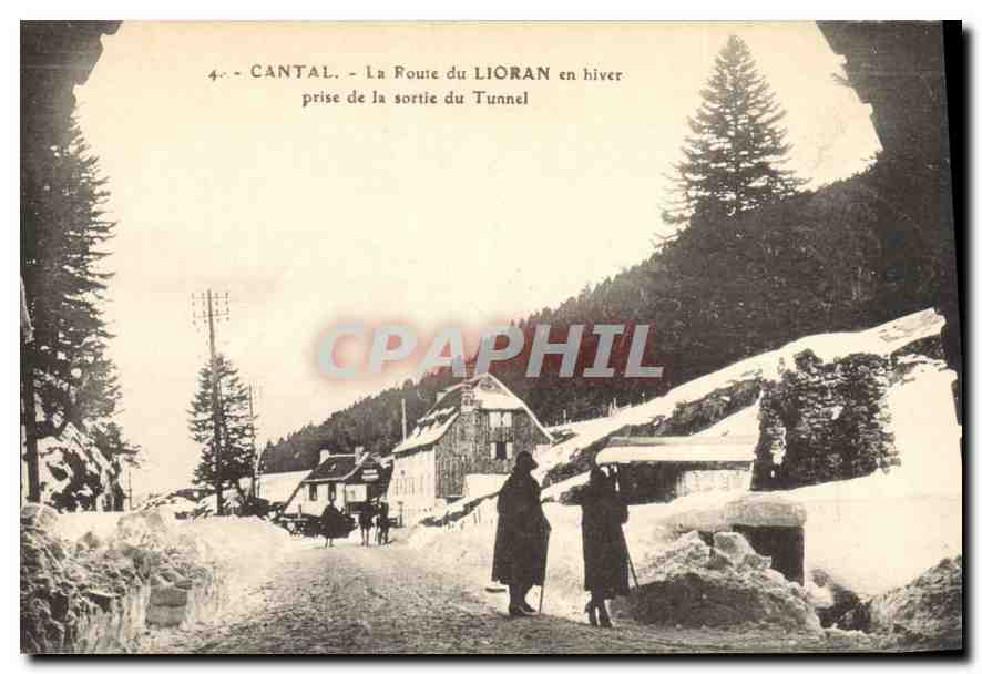 Cantal - La Route du Lioran en hiver - prise de la sortie du Tunnel