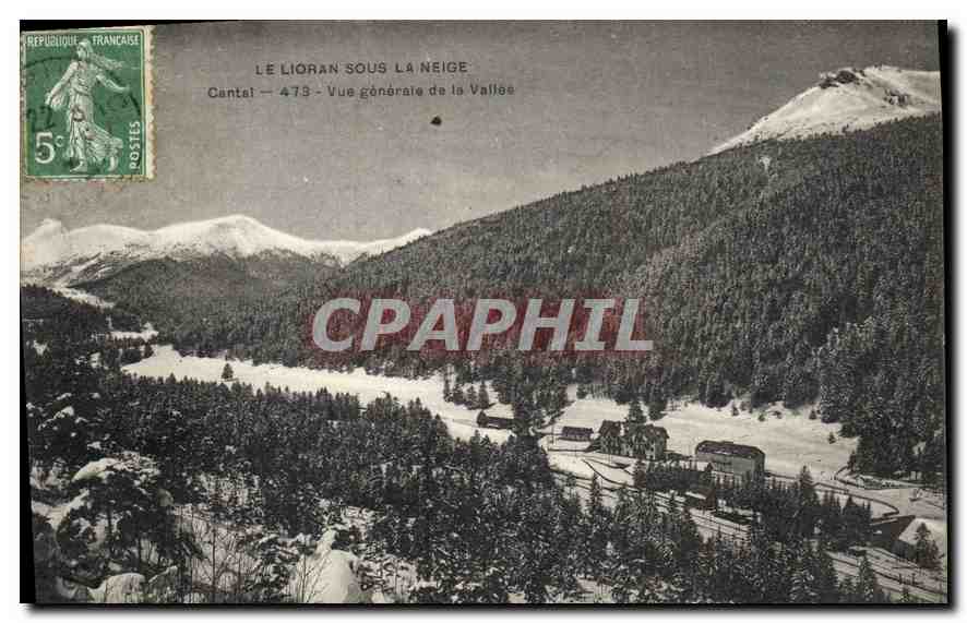 CPA Le Lioran sous La Neige Vue generale de la Vallee 