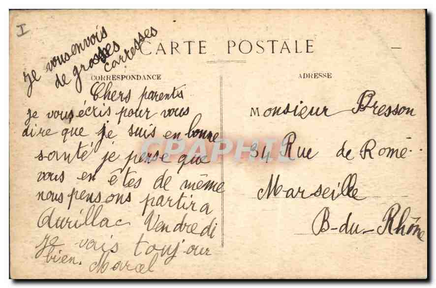 CPA Le Cantal Le Lioran La Chaine du Plomb du Cantal  — Back