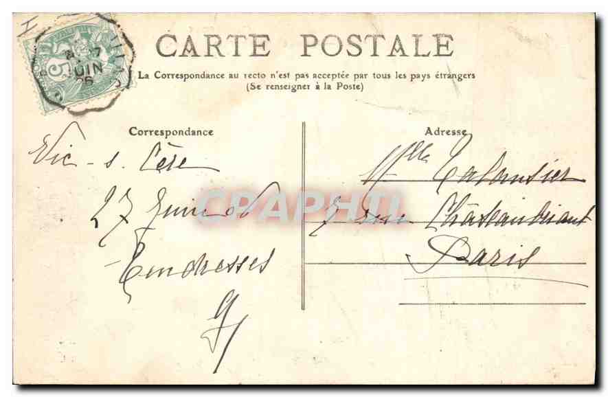CPA L'Auvergne Cantal Le Lioran Font Allagnon le Col de Rombiere et le Puy Griou  — Back
