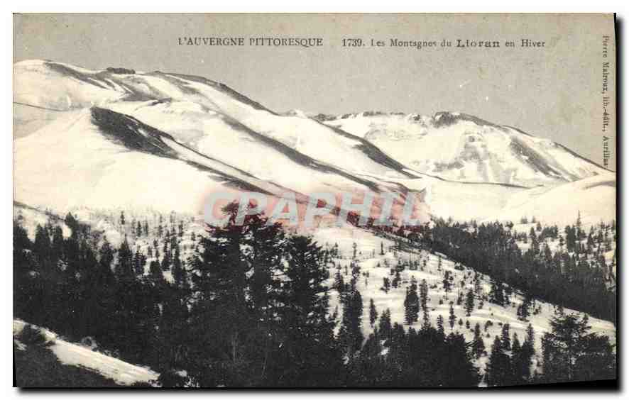 Les Montagnes du Lloran en Hiver — L'Auvergne pittoresque, n°1739 — Pierre Mahouz, ibd-481h, Aurillac