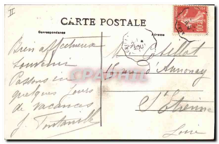 CPA L'Auvergne Cantal Le Lioran Hotel de la Compagnie d'Orleans  — Rückseite