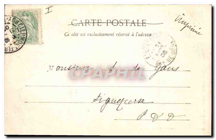 CPA Le Pont du Lioran Cantal  — Rückseite
