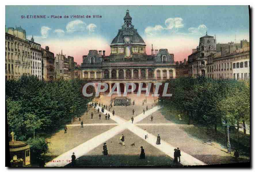 CPA Saint Etienne Place de l'Hotel de Ville 