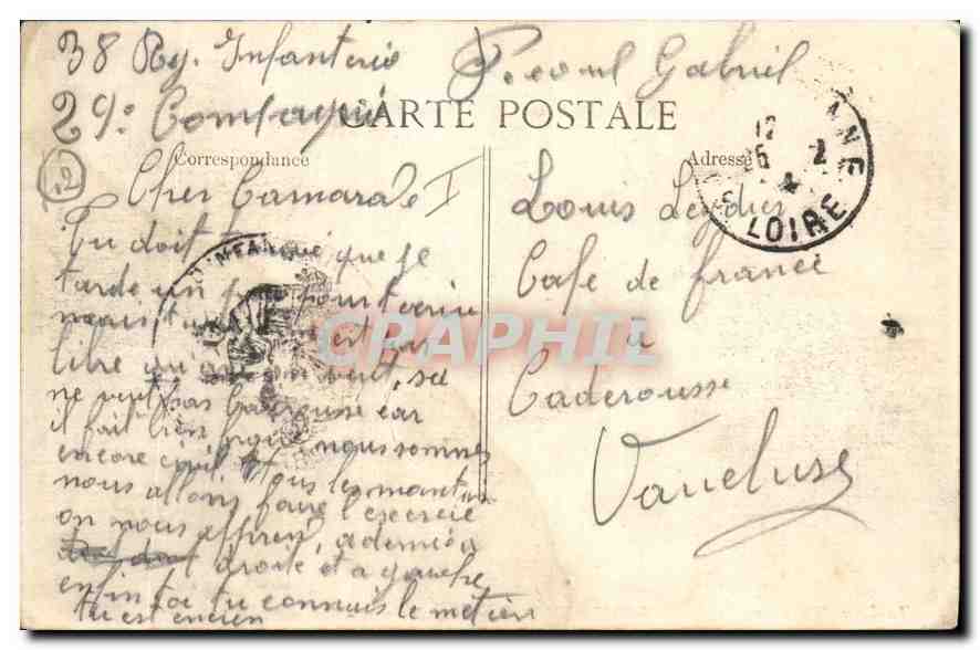 Saint-Étienne — Place Marengo — Die Gärten und die Fontäne — La Loire Pittoresque — Rückseite