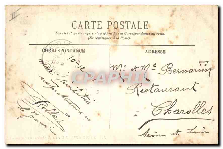 CPA Saint Etienne La Daphnee et les Cygnes  — Rückseite