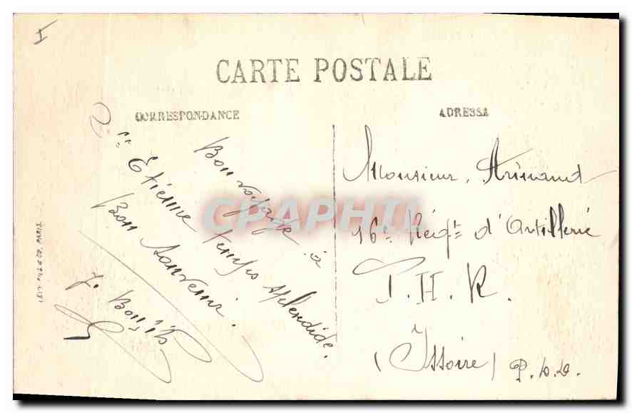 CPA Saint Etienne Monument des Combattants Militaria — Rückseite