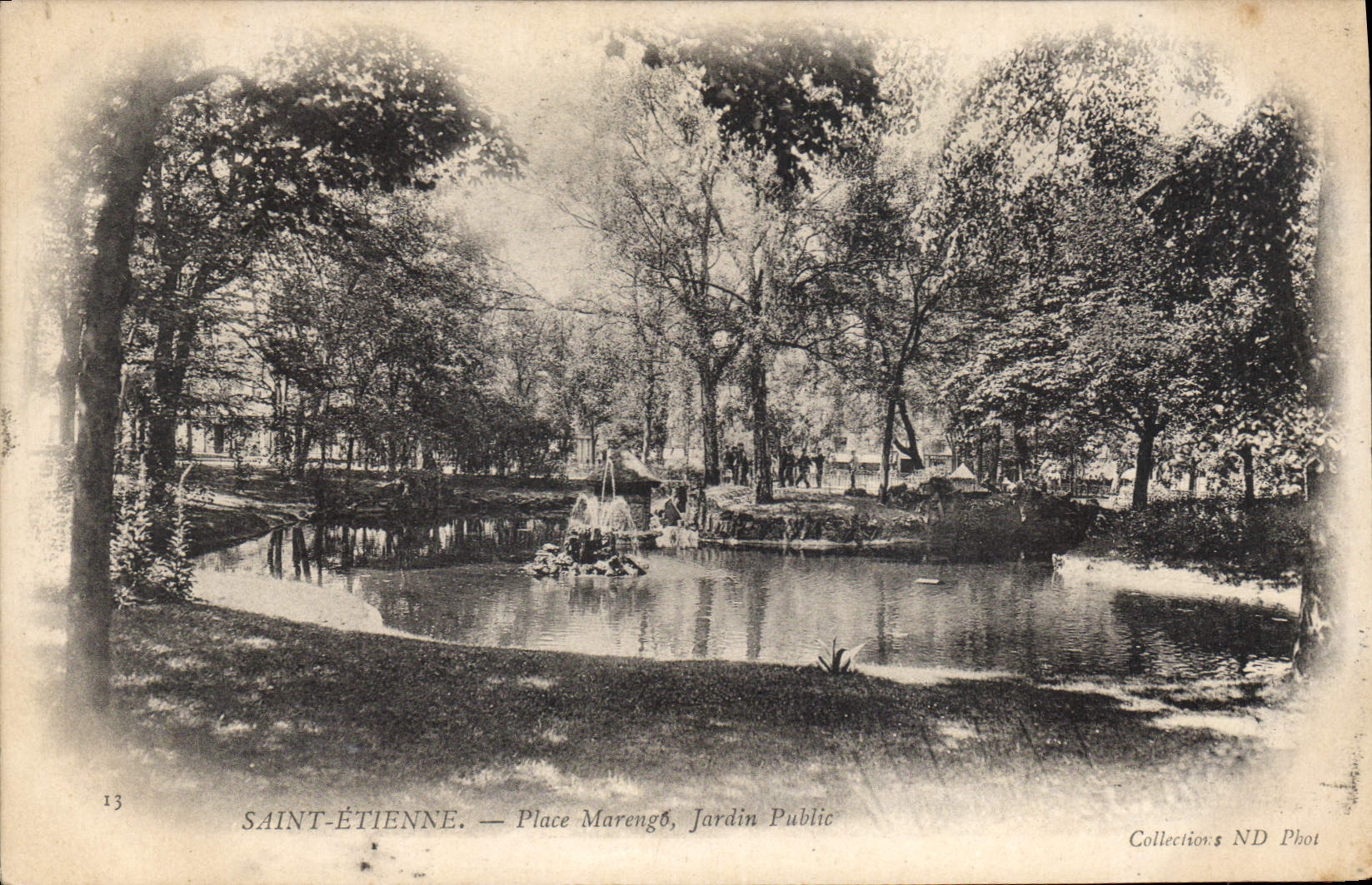 CPA Saint Etienne Place Marengo Jardin Public 