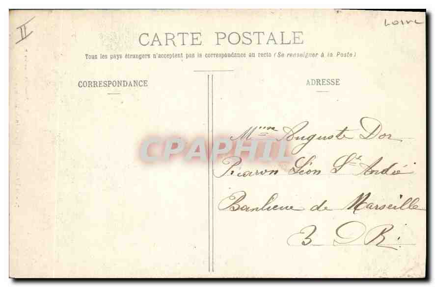 CPA Saint Etienne Un Coin de Marengo  — Rückseite