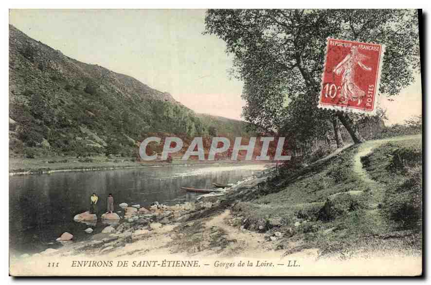 CPA Environs de Saint Etienne Gorges de la Loire 