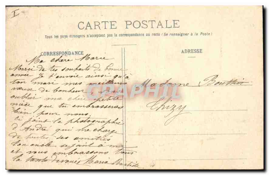CPA Saint Etienne Un Coin de Marengo  — Rückseite