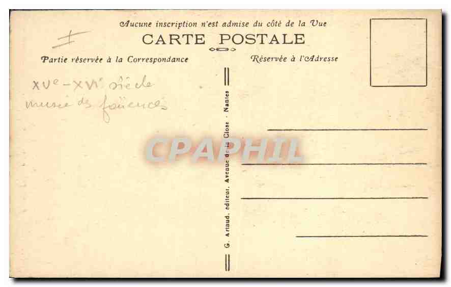 CPA Nevers Vue Partielle de la facade du Palais Ducal  — Rückseite