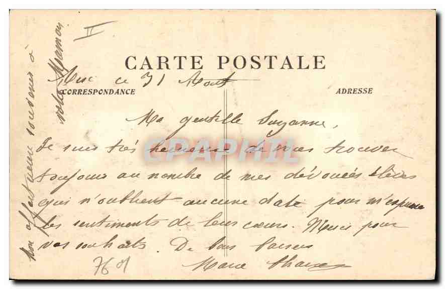 CPA Environs d'Aix en Provence Roquefavour Avenue de la Gare  — Rückseite