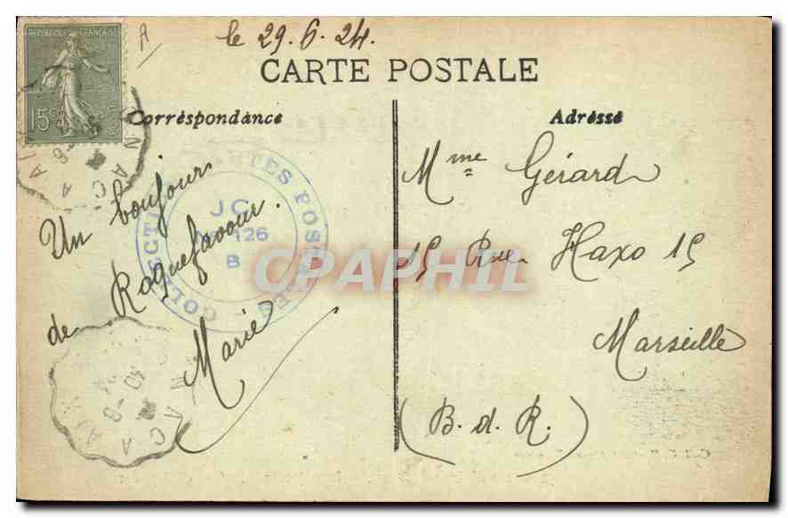 CPA Environs d'Aix en Provence Roquefavour la Gare et l'Aqueduc  — Rückseite