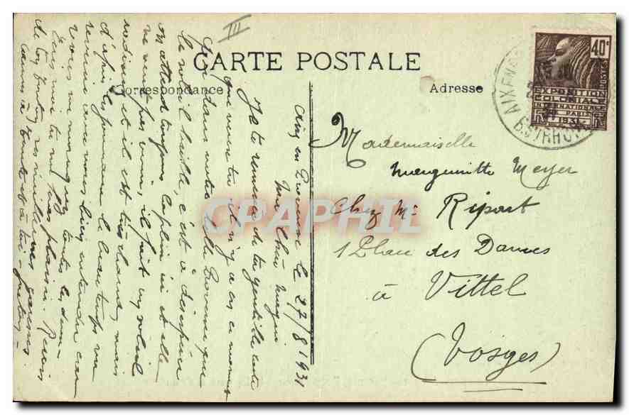 CPA Environs d'Aix en Provence Roquefavour la Gare et l'Aqueduc  — Rückseite