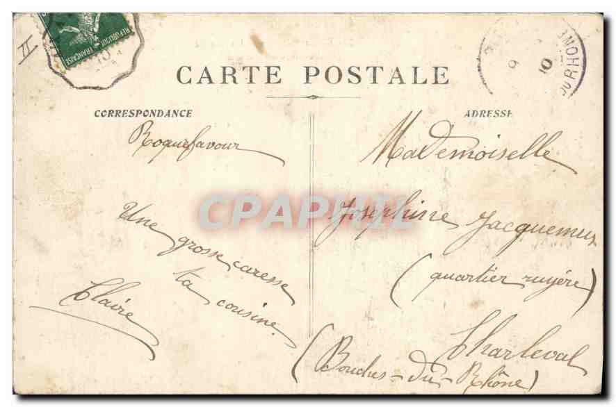 CPA Roquefavour La Route Sortie de la Gare  — Rückseite