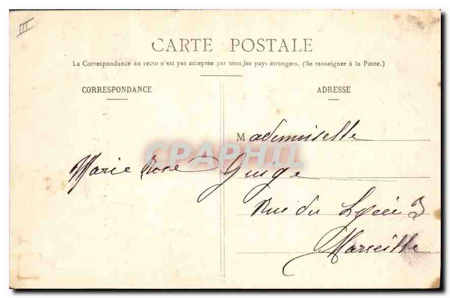 CPA Environs d'Aix Roquefavour Le Canal de Marseille Sortie du Tunnel  — Rückseite
