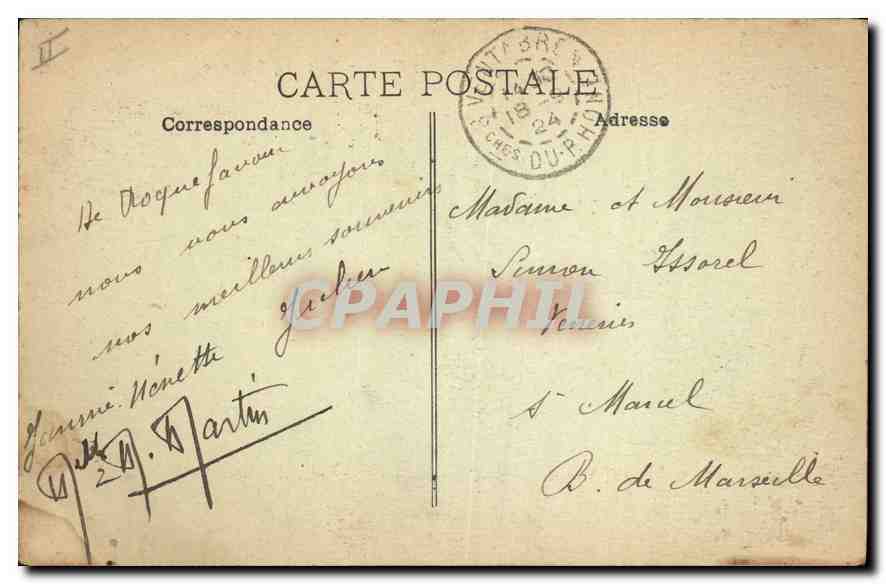 CPA Environs d'Aix en Provence Roquefavour Les Trois Ponts  — Rückseite