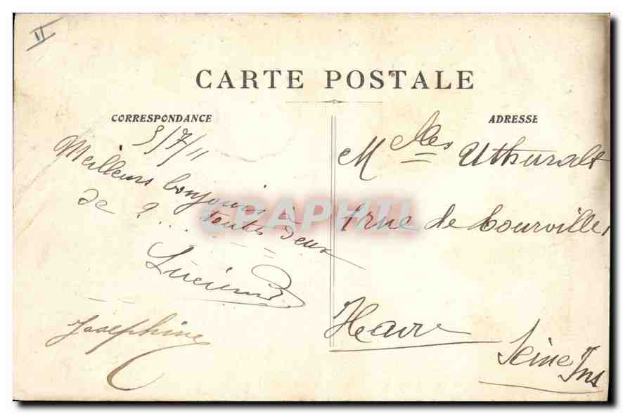 CPA Roquefavour La Route Sortie de la Gare  — Rückseite