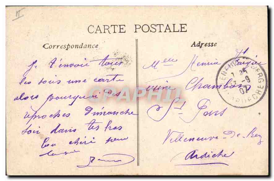 CPA Environs d'Aix en Provence Roquefavour Sortie de la Gare  — Rückseite