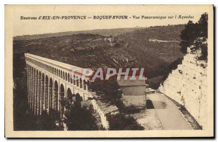 CPA Environs d'Aix en Provence Roquefavour Vue Panoramique sur l'Aqueduc 