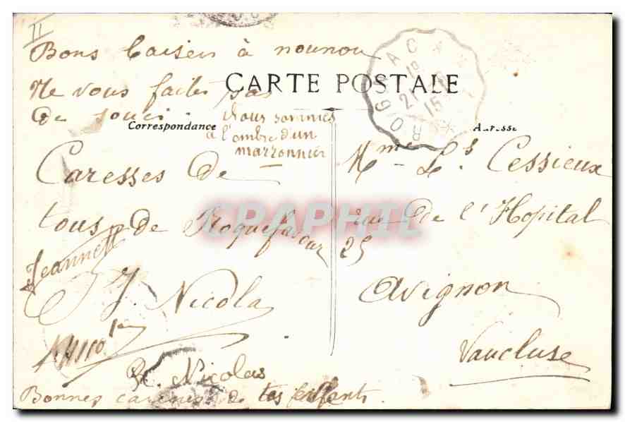 CPA Roquefavour La Route Sortie de la Gare  — Rückseite