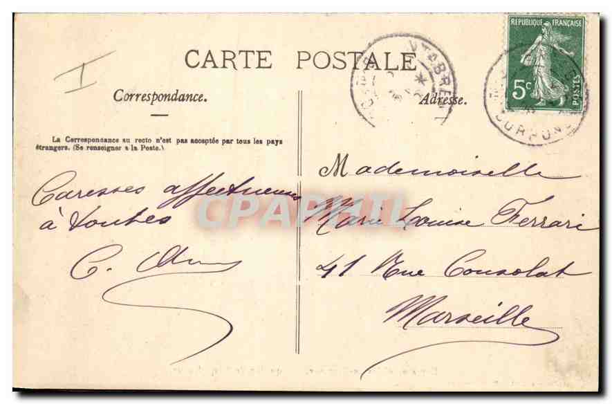 CPA Environs d'Aix en Provence Aqueduc de Roquefavour  — Rückseite