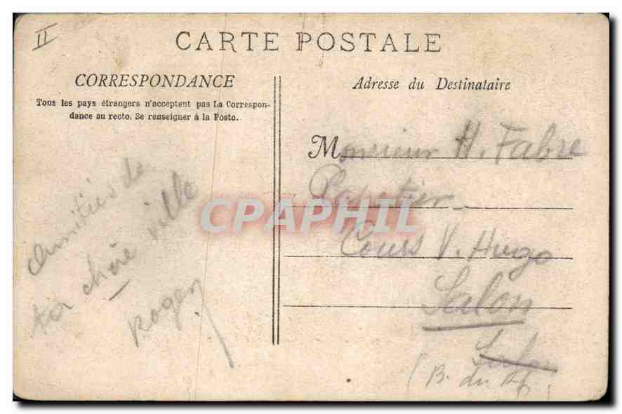 CPA Roquefavour L'Arc Le Pont du Chemin de fer  — Rückseite