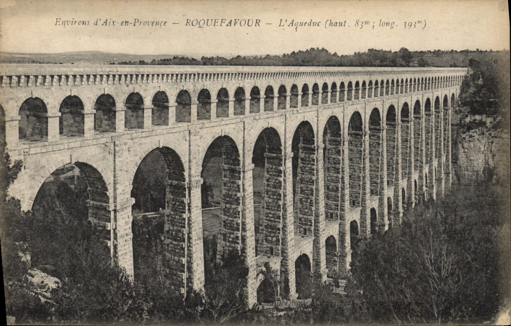 CPA Environs d'Aix en Provence Roquefavour L'Aqueduc 