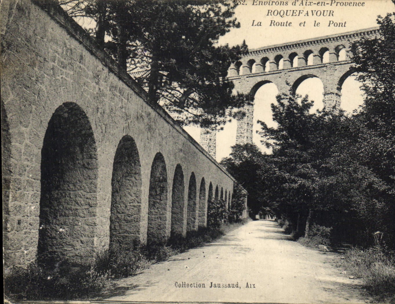 CPA Environs d'Aix en Provence Roquefavour La Route et le Pont 
